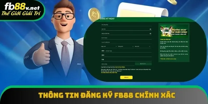 Người dùng cần điền đúng dữ liệu vào trường tương ứng