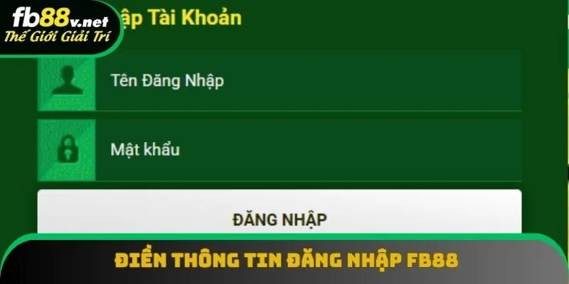 Người chơi cung cấp các thông tin cơ bản theo yêu cầu của FB88